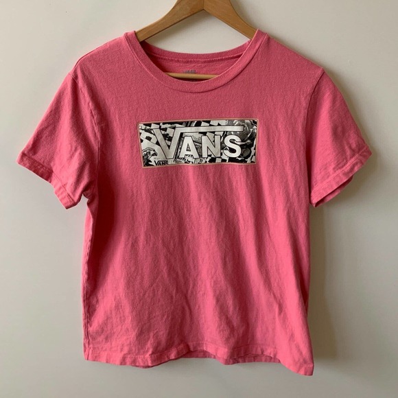 Vans Tops - Vans Logo Graphic Tee Women's T-Shirt Top Size L Large Cotton Candy Pink Shirt